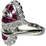 14.5号 ルビー 2.20ct ダイヤモンド 0.50ct リング・指輪 K18WGホワイトゴールド 18金 10.9g レディース 【中古】【真子質店】【NN】 【IDDI】