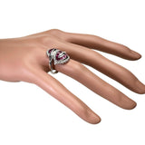 14.5号 ルビー 2.20ct ダイヤモンド 0.50ct リング・指輪 K18WGホワイトゴールド 18金 10.9g レディース 【中古】【真子質店】【NN】 【IDDI】