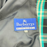 【BURBERRY BLUE LABEL/バーバリーブルーレーベル】 ステンカラーコート レーヨン/ナイロン ブルー、ブラックチェック レディース【中古】【真子質店】【GD】 【Dx】
