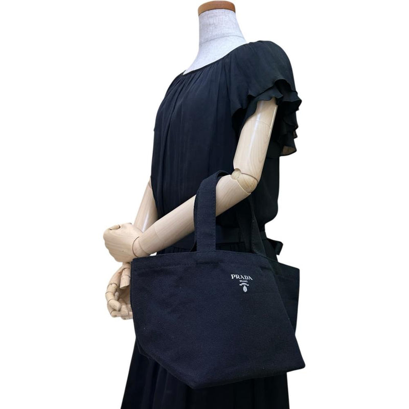 【PRADA/プラダ】 ハンドバッグ ポリエステル ブラック レディース【中古】【真子質店】【BL】 【IDMa】