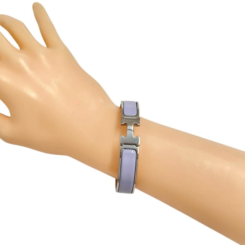 【HERMES/エルメス】 バングル クリッククラックPM メタル 33.8g パープル/シルバー レディース 【中古】【真子質店】【GD】 【DxK】