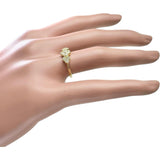 10号 四葉風デザイン ダイヤモンド 0.30ct リング・指輪 K18ゴールド 18金 2.0g レディース 【中古】【真子質店】【NN】 【MaMoT】
