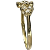 10号 四葉風デザイン ダイヤモンド 0.30ct リング・指輪 K18ゴールド 18金 2.0g レディース 【中古】【真子質店】【NN】 【MaMoT】
