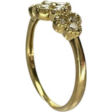 10号 四葉風デザイン ダイヤモンド 0.30ct リング・指輪 K18ゴールド 18金 2.0g レディース 【中古】【真子質店】【NN】 【MaMoT】