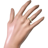 10号 四葉風デザイン ダイヤモンド 0.30ct リング・指輪 K18ゴールド 18金 2.0g レディース 【中古】【真子質店】【NN】 【MaMoT】