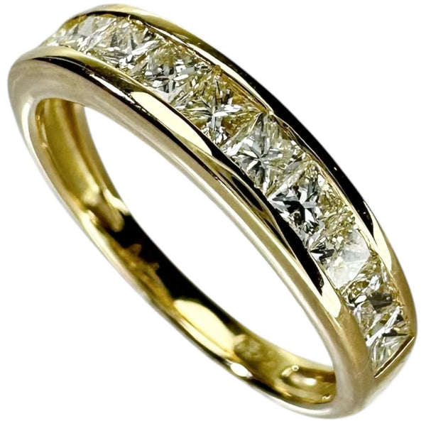 5.5号 ハーフサークル ピンキー ダイヤモンド 0.53ct リング・指輪 K18ゴールド 18金 2.1g レディース 【中古】【真子質店】【NN】 【DDx】