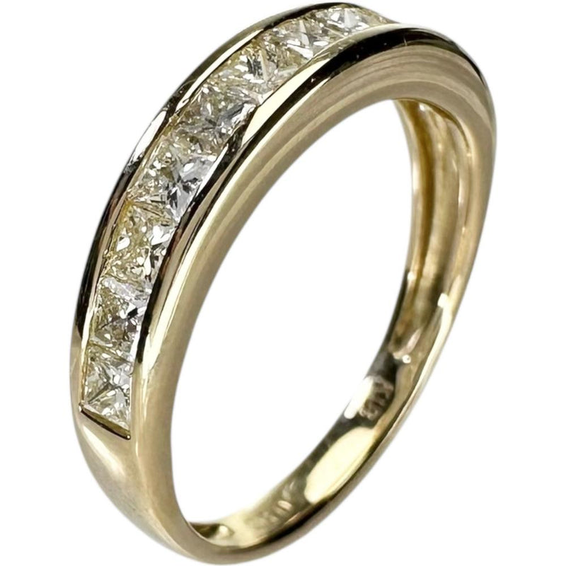 5.5号 ハーフサークル ピンキー ダイヤモンド 0.53ct リング・指輪 K18ゴールド 18金 2.1g レディース 【中古】【真子質店】【NN】 【DDx】