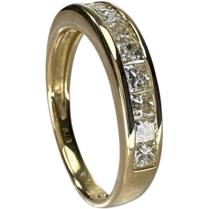 5.5号 ハーフサークル ピンキー ダイヤモンド 0.53ct リング・指輪 K18ゴールド 18金 2.1g レディース 【中古】【真子質店】【NN】 【DDx】