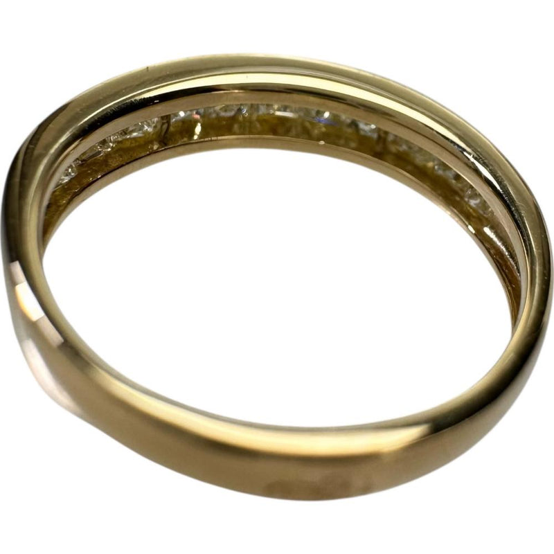5.5号 ハーフサークル ピンキー ダイヤモンド 0.53ct リング・指輪 K18ゴールド 18金 2.1g レディース 【中古】【真子質店】【NN】 【DDx】