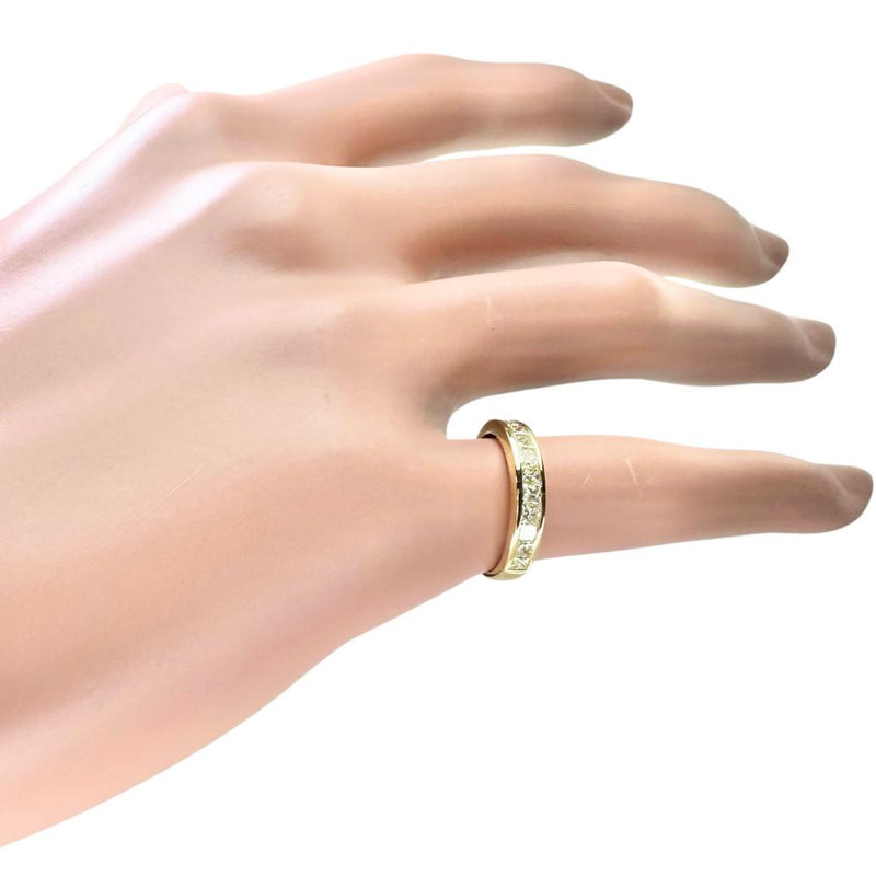 5.5号 ハーフサークル ピンキー ダイヤモンド 0.53ct リング・指輪 K18ゴールド 18金 2.1g レディース 【中古】【真子質店】【NN】 【DDx】