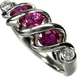 13号 ルビー 0.70ct ダイヤモンド 0.05ct リング・指輪 Pt900プラチナ 6.6g レディース 【中古】【真子質店】【NN】 【DKMa】