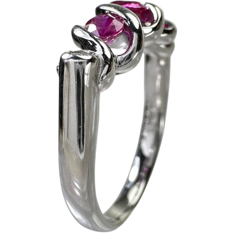 13号 ルビー 0.70ct ダイヤモンド 0.05ct リング・指輪 Pt900プラチナ 6.6g レディース 【中古】【真子質店】【NN】 【DKMa】