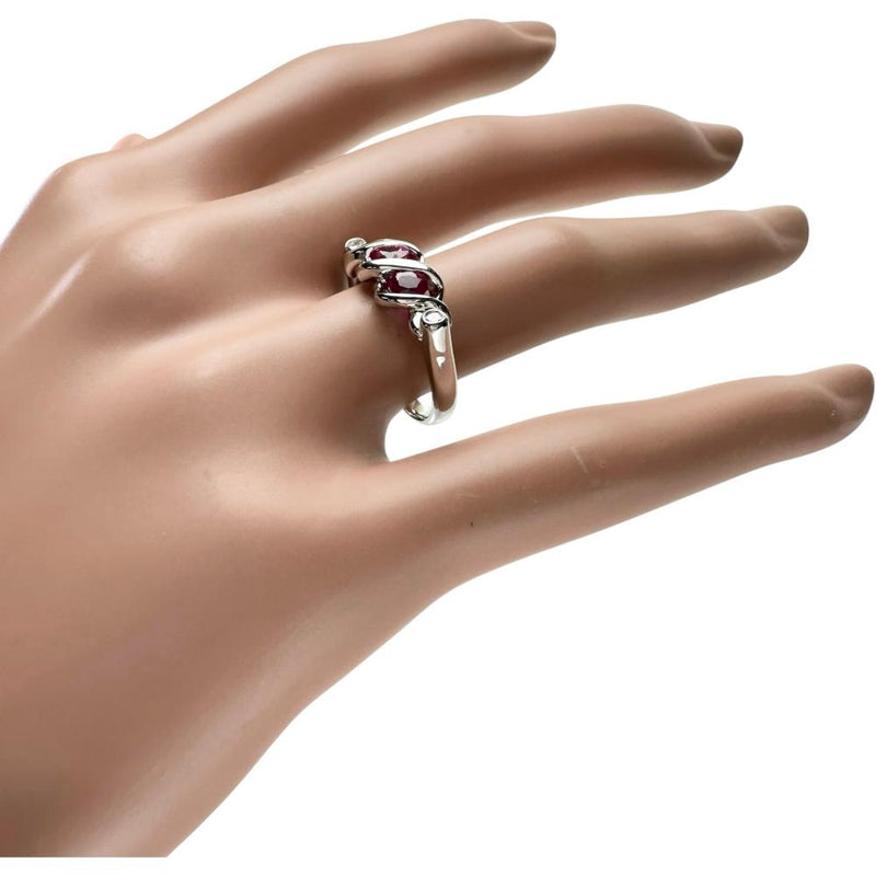 13号 ルビー 0.70ct ダイヤモンド 0.05ct リング・指輪 Pt900プラチナ 6.6g レディース 【中古】【真子質店】【NN】 【DKMa】