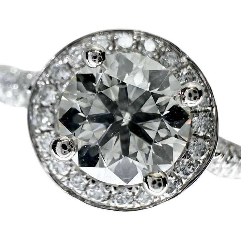 11号 中央ダイヤモンド (J-SI2-GD) 0.738ct 脇石ダイヤモンド 計0.60ct リング・指輪 Pt900プラチナ 4.9g レディース 【中古】【真子質店】【NN】 【IIxx】
