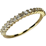 10.5号 ハーフサークル ダイヤモンド 計0.30ct リング・指輪 K18ゴールド 18金 1.3g レディース 【中古】【真子質店】【NN】 【TKMo】