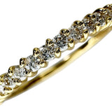 10.5号 ハーフサークル ダイヤモンド 計0.30ct リング・指輪 K18ゴールド 18金 1.3g レディース 【中古】【真子質店】【NN】 【TKMo】
