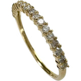 10.5号 ハーフサークル ダイヤモンド 計0.30ct リング・指輪 K18ゴールド 18金 1.3g レディース 【中古】【真子質店】【NN】 【TKMo】