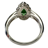 15号 クロムトルマリン 1.58ct ダイヤモンド 0.28ct リング・指輪 Pt900プラチナ 9.4g レディース 【中古】【真子質店】【NN】 【KMaK】