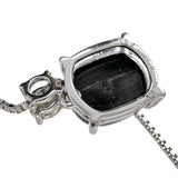 ブラックダイヤモンド 3.88ct ダイヤモンド 0.35ct ネックレス K18WGホワイトゴールド 18金 5.5g 45cm レディース 【中古】【真子質店】【NN】 【SMaMo】