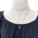 ブラックダイヤモンド 3.88ct ダイヤモンド 0.35ct ネックレス K18WGホワイトゴールド 18金 5.5g 45cm レディース 【中古】【真子質店】【NN】 【SMaMo】