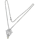 ダイヤモンド 1.13/0.75ct ネックレス K18WGホワイトゴールド 18金 12.5g 50cm レディース 【中古】【真子質店】【NN】 【TDYD】