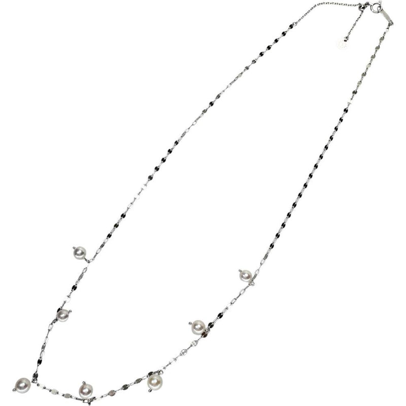 LA SOMA/ラソマ アコヤ真珠 4.5～5.0mm ネックレス K18WGホワイトゴールド 18金 3.0g 45cm レディース 【中古】【真子質店】【NN】 【MaMax】