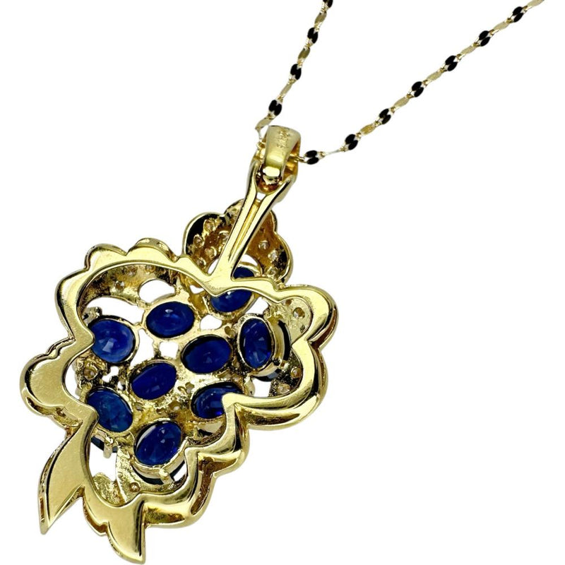 サファイア 4.15ct ダイヤモンド 0.55ct ネックレス K18ゴールド 18金 6.8g 45cm レディース 【中古】【真子質店】【NN】 【IMaTx】