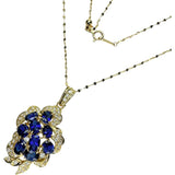 サファイア 4.15ct ダイヤモンド 0.55ct ネックレス K18ゴールド 18金 6.8g 45cm レディース 【中古】【真子質店】【NN】 【IMaTx】