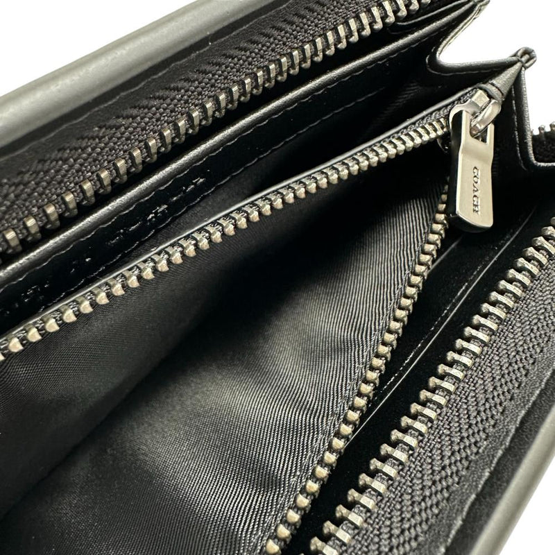 【COACH/コーチ】 F54000 ディズニーコラボ アコーディオンジップウォレット 75周年記念 長財布 レザー ブラック ユニセックス【中古】【真子質店】【BL】 【Yx】