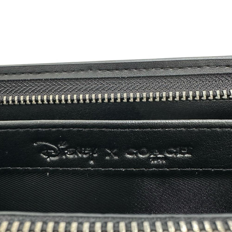 【COACH/コーチ】 F54000 ディズニーコラボ アコーディオンジップウォレット 75周年記念 長財布 レザー ブラック ユニセックス【中古】【真子質店】【BL】 【Yx】