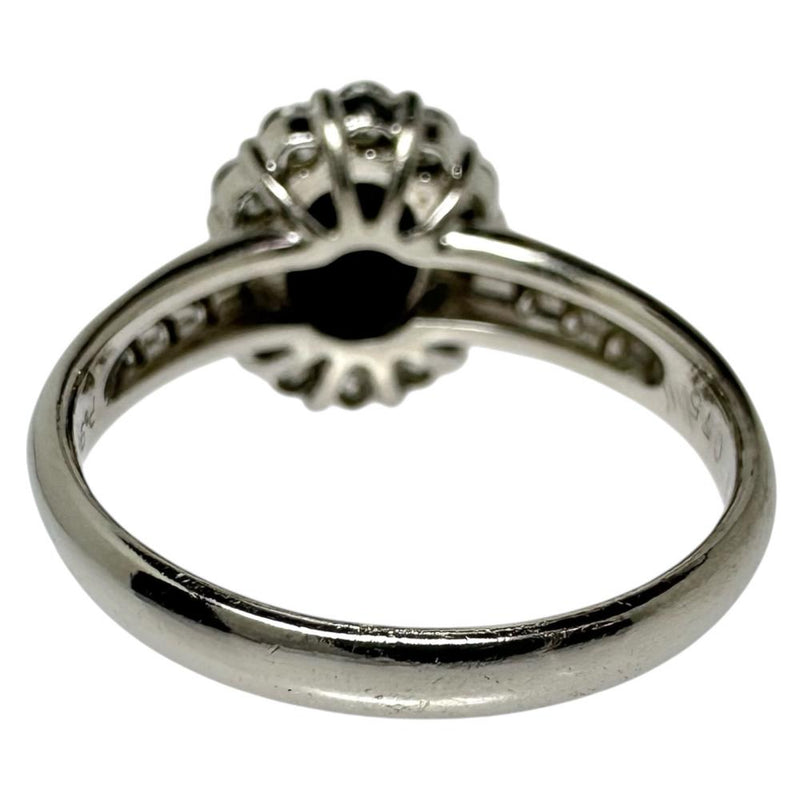 17号 ブラックオパール 1.00ct ダイヤモンド 計0.75ct リング・指輪 Pt900プラチナ 13720 7.0g レディース 【中古】【真子質店】【NN】 【IxDMo】