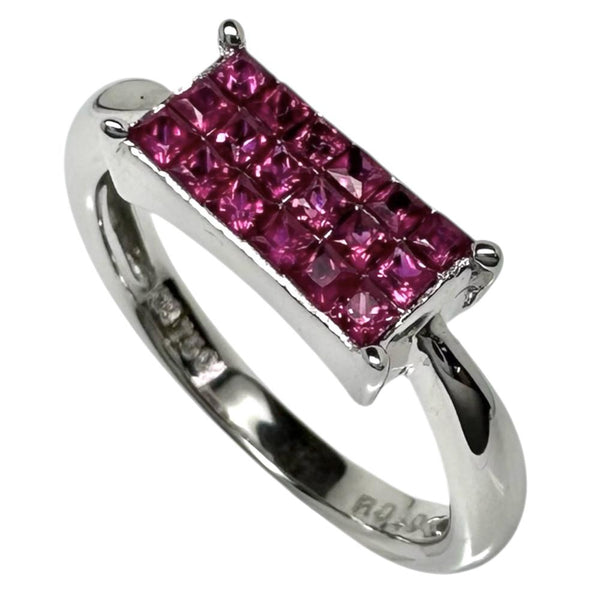 12号 ルビー(ミステリーセッティング) 0.40ct リング・指輪 K18WGホワイトゴールド 18金 3.4g レディース 【中古】【真子質店】【NN】 【DSMo】