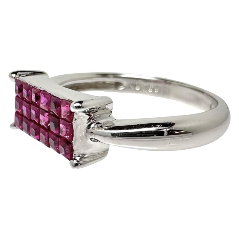 12号 ルビー(ミステリーセッティング) 0.40ct リング・指輪 K18WGホワイトゴールド 18金 3.4g レディース 【中古】【真子質店】【NN】 【DSMo】