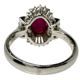9号 スタールビー 1.55ct ダイヤモンド 計0.55ct リング・指輪 Pt900プラチナ 13720 5.4g レディース 【中古】【真子質店】【NN】 【DDx】