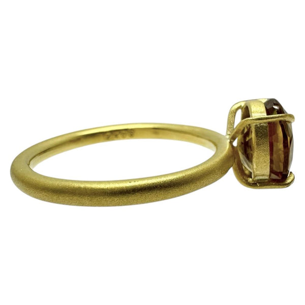 15号 スフェーン 2.403ct リング・指輪 K18ゴールド 18金 3.9g レディース 【中古】【真子質店】【NN】 【MoMiMa】
