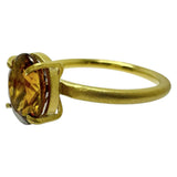 15号 スフェーン 2.403ct リング・指輪 K18ゴールド 18金 3.9g レディース 【中古】【真子質店】【NN】 【MoMiMa】
