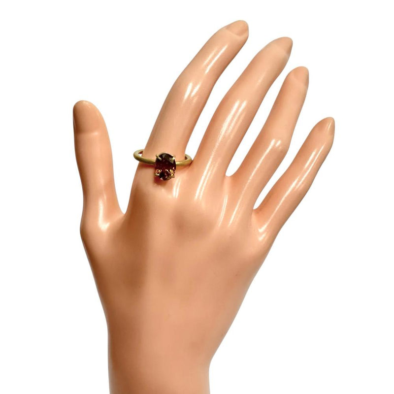 15号 スフェーン 2.403ct リング・指輪 K18ゴールド 18金 3.9g レディース 【中古】【真子質店】【NN】 【MoMiMa】