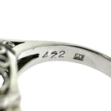 11号 ヒスイ 4.72ct ダイヤモンド 計0.18ct リング・指輪 Pt900プラチナ 13720/分析済み 8.3g レディース 【中古】【真子質店】【NN】 【MoMox】