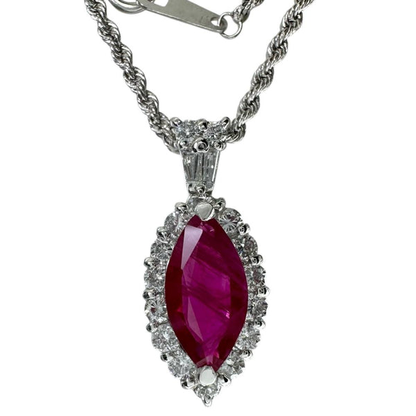 ルビー 1.17ct ダイヤモンド 0.50ct ネックレス K18WGホワイトゴールド 18金/Pt900プラチナ 3.9g 41cm レディース
【中古】【真子質店】【NN】




【SYMi】