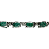 エメラルド 21.55ct ダイヤモンド 0.83ct ネックレス K18WGホワイトゴールド 18金 17.9g 41cm レディース 【中古】【真子質店】【NN】 【TMaYMo】