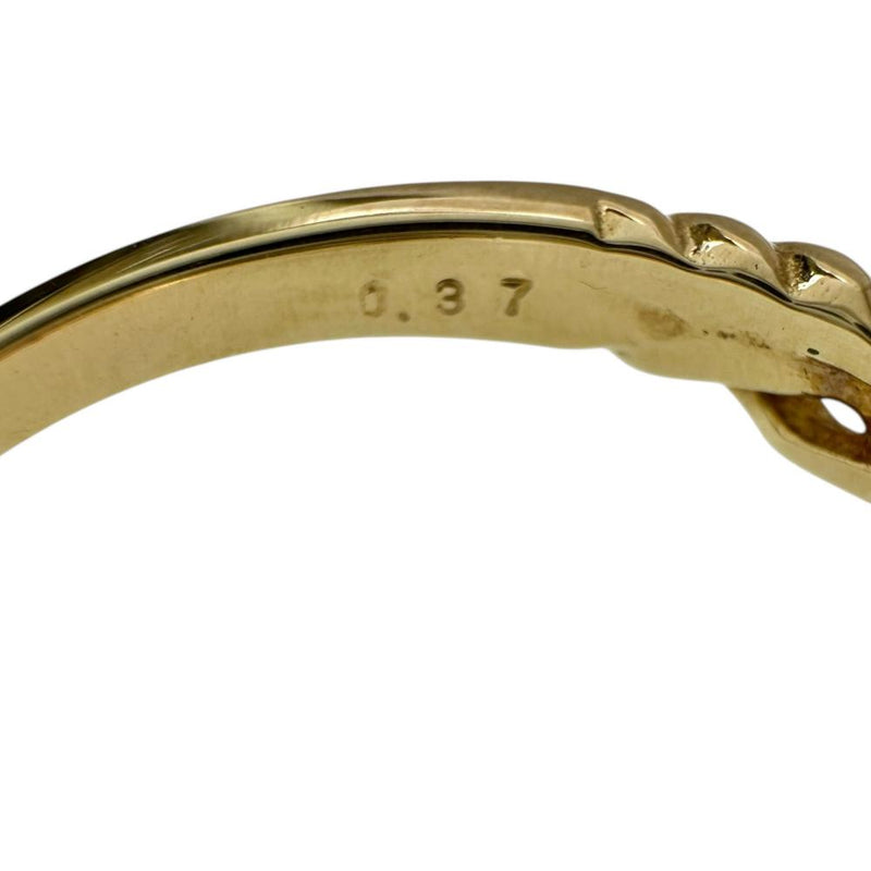 13号 赤珊瑚 0.37ct ダイヤモンド 0.03ct リング・指輪 K18ゴールド 18金 2.9g レディース 【中古】【真子質店】【NN】 【MaSY】