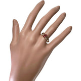 13号 赤珊瑚 0.37ct ダイヤモンド 0.03ct リング・指輪 K18ゴールド 18金 2.9g レディース 【中古】【真子質店】【NN】 【MaSY】