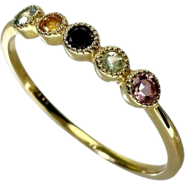 11号 ブルーダイヤモンド 0.03ct リング・指輪 K18ゴールド 18金 1.2g レディース 【中古】【真子質店】【NN】 【IYMo】