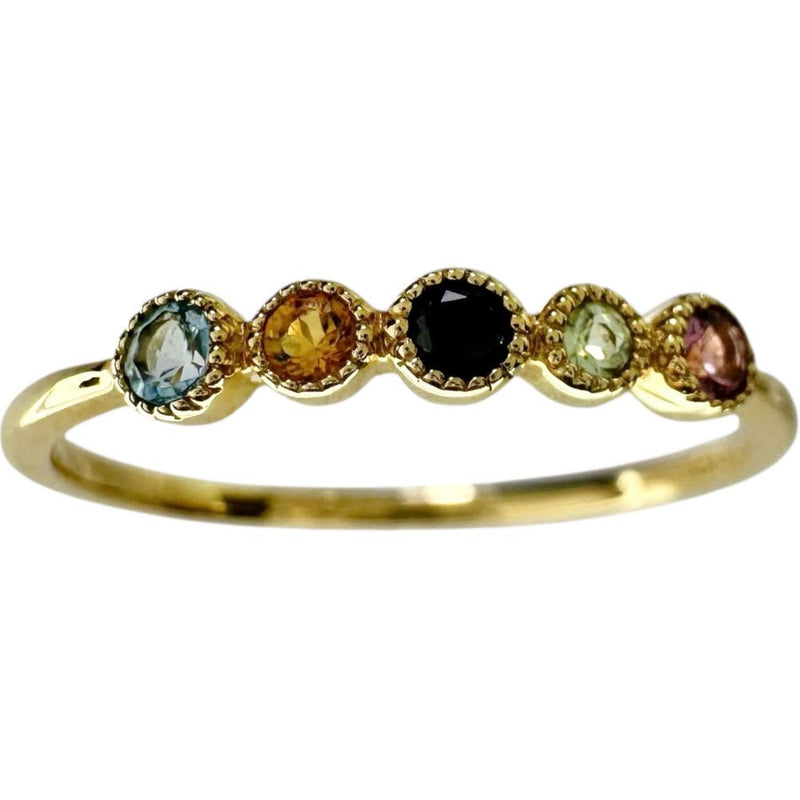 11号 ブルーダイヤモンド 0.03ct リング・指輪 K18ゴールド 18金 1.2g レディース 【中古】【真子質店】【NN】 【IYMo】