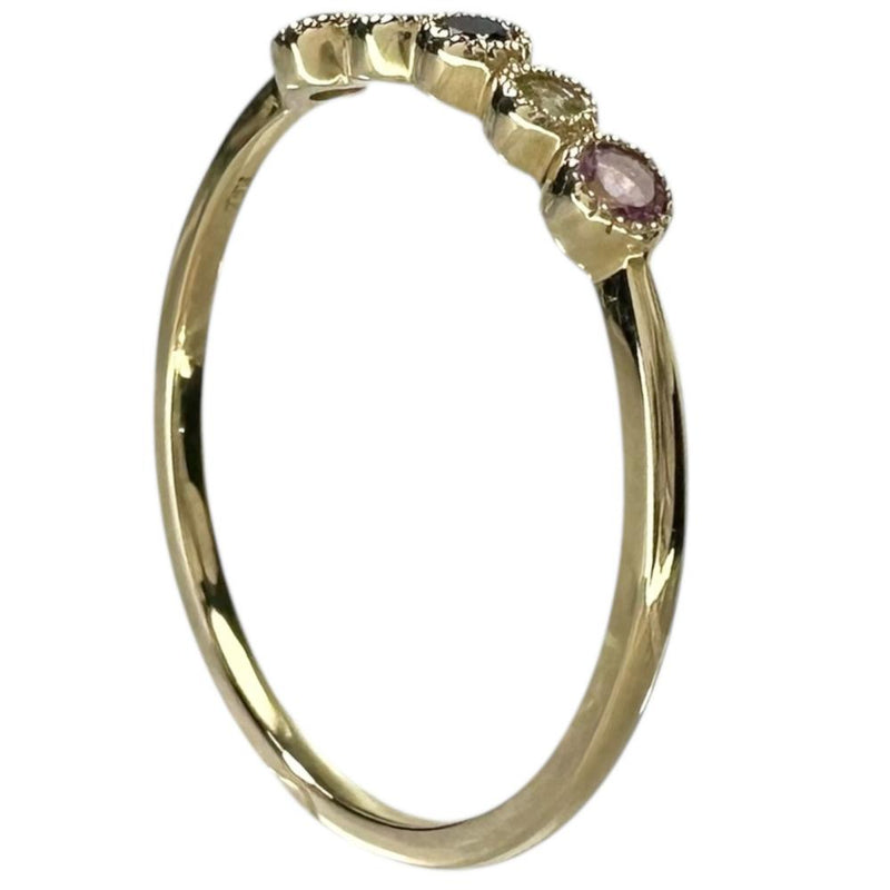 11号 ブルーダイヤモンド 0.03ct リング・指輪 K18ゴールド 18金 1.2g レディース 【中古】【真子質店】【NN】 【IYMo】