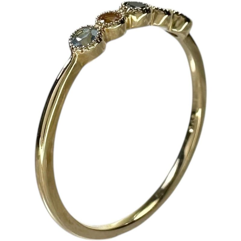 11号 ブルーダイヤモンド 0.03ct リング・指輪 K18ゴールド 18金 1.2g レディース 【中古】【真子質店】【NN】 【IYMo】