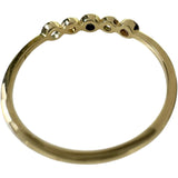 11号 ブルーダイヤモンド 0.03ct リング・指輪 K18ゴールド 18金 1.2g レディース 【中古】【真子質店】【NN】 【IYMo】