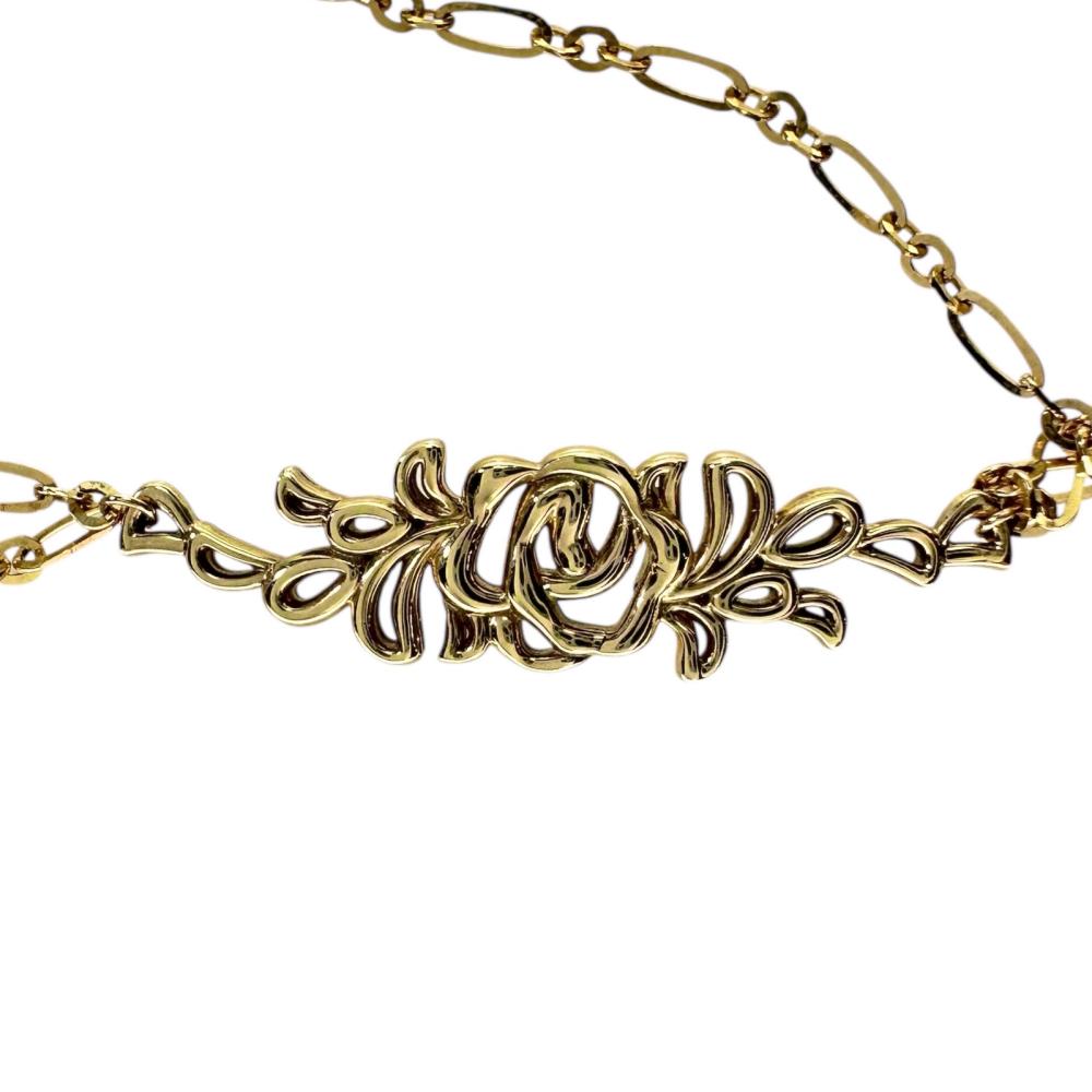 フィンガーブレスレット 薔薇モチーフ ブレスレット K10ゴールド 10金