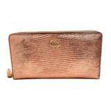 【GUCCI/グッチ】 GGマーモント 456117 ラウンドファスナー 長財布 リザード ピンク レディース【中古】【真子質店】【BL】 【Moxx】