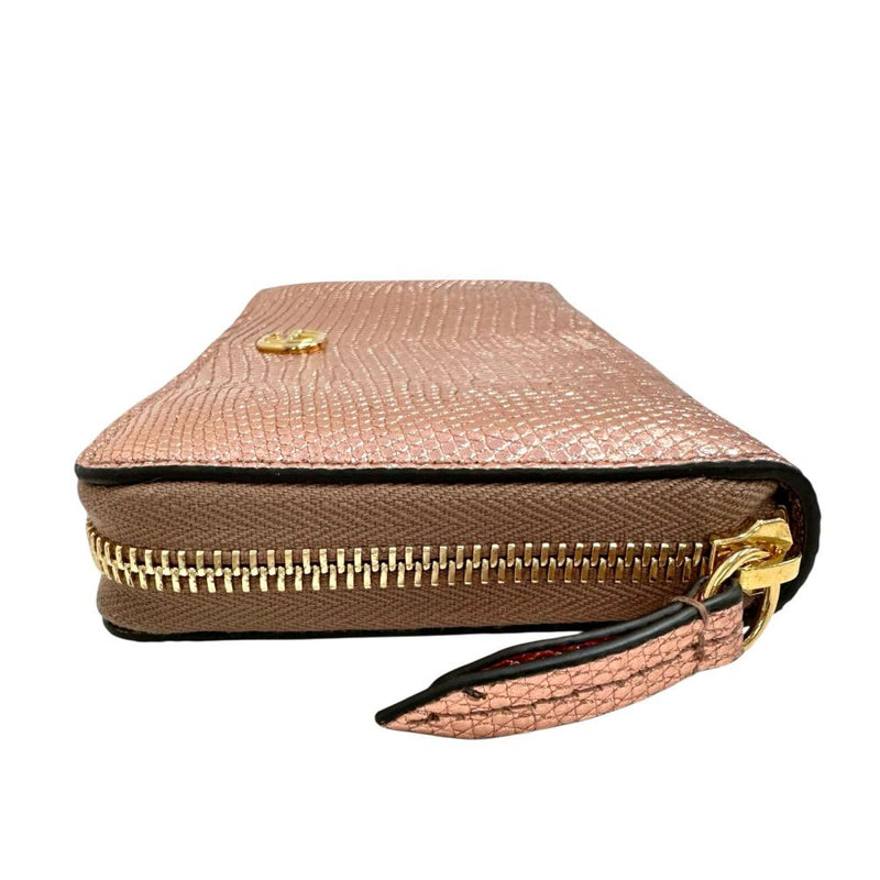 【GUCCI/グッチ】 GGマーモント 456117 ラウンドファスナー 長財布 リザード ピンク レディース【中古】【真子質店】【BL】 【Moxx】